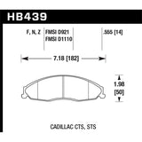 Hawk Performance Performance Ceramic Brake Pads (HB439Z.555)