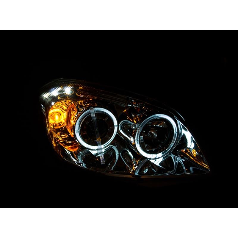 ANZO USA 2005-2010 Chevrolet Cobalt Projector Headlights w/ Halo Black w/ LED (121344)