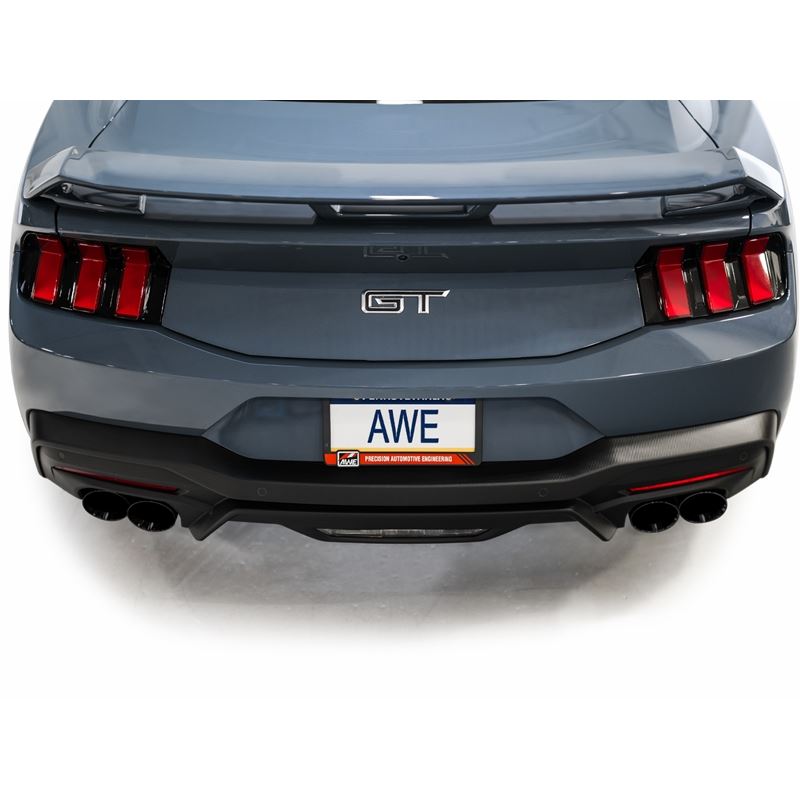 AWE SwitchPath Catback Exhaust w/ Quad Diamond Black Tips for 2024 Ford Mustang GT Fastback S650 RWD (3025-43650)