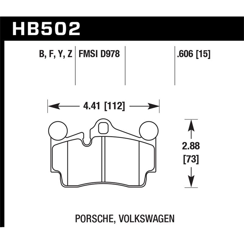 Hawk Performance HPS Brake Pads (HB502F.606)