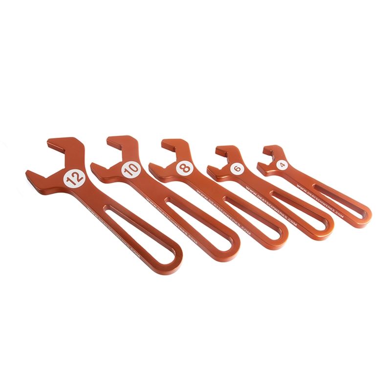 Deatschwerks T6061 AN Hose End Wrench Set (Sizes 4, 6, 8, 10,12) (6-02-1009)