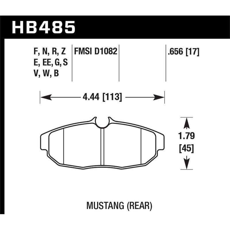 Hawk Performance Blue 9012 Brake Pads (HB485E.656)