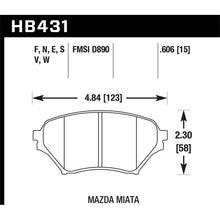 Load image into Gallery viewer, Hawk Performance HPS 5.0 Brake Pads (HB431B.606)