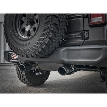 Load image into Gallery viewer, aFe Rebel Series 3 IN to 2-1/2 IN 409 Stainless Steel Cat-Back Exhaust w/ Black Tip for 2018-2021 Jeep Wrangler(49-48096-B)