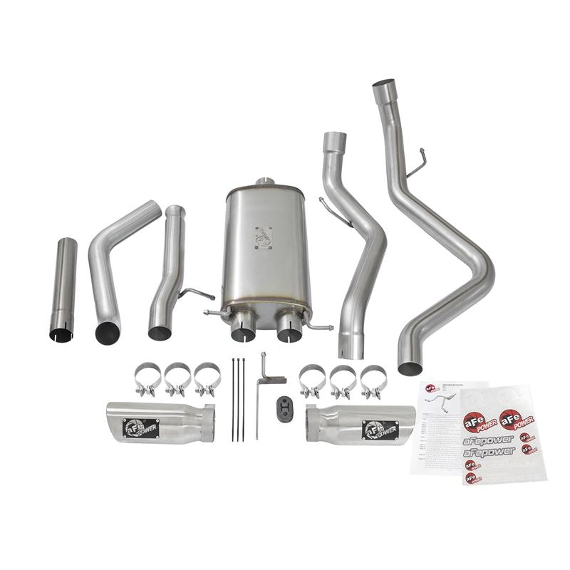 aFe MACH Force-Xp 3 IN 409 Stainless Steel Cat-Back Exhaust System w/Polished Tip (49-44071-P)