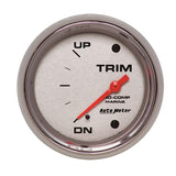 AutoMeter Marine Chrome Gauge 2-5/8in Electric Trim Level Gauge 0OHM Down - 90OHM Up (200767-35)