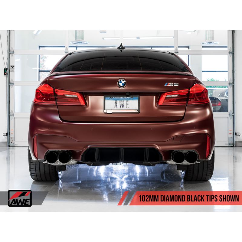 AWE SwitchPath Axleback Exhaust for BMW F90 M5 - Diamond Black Tips (3025-43065)