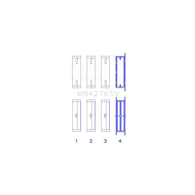 King Engine Bearings Main Bearing Set for 2017-2020 Land Rover Discovery (MB4276SV 020)