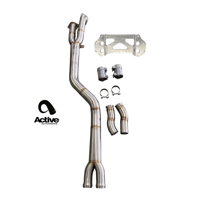 Active Autowerke Signature Single Mid - Pipe (W/ G - Brace) - BMW / G8x M3 / M4 (11-095)