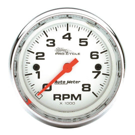 AutoMeter Pro-Cycle Gauge Tach 2 5/8in 8K Rpm 2and4 Cylinder White (19305)