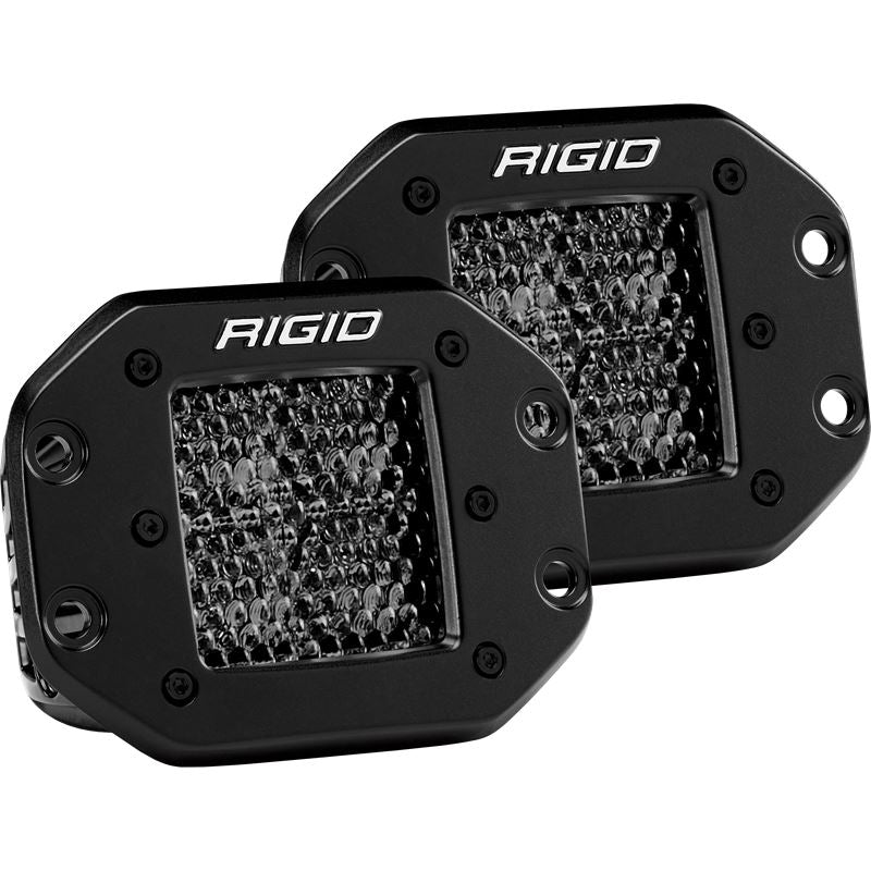 Rigid Industries D Series PRO Midnight Edition - Spot - Diffused - Pair (212513BLK)