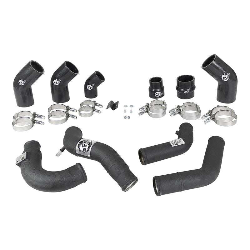 aFe BladeRunner 2-1/4 IN and 2-1/2 IN Aluminum Hot and Cold Charge Pipe Kit Black (46-20354-B)