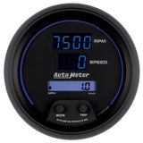 AutoMeter 85.7mm Black Digital 8000rpm/160mph or 260kmph Electric Tachometer/Speedometer Combo (6987)