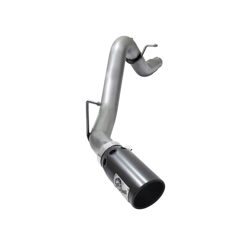 aFe Large Bore-HD 3-1/2in 409 Stainless Steel DPF-Back Exhaust System w/Black Tip (49-44064-B)