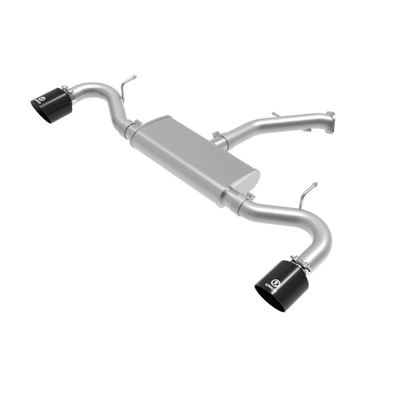 Takeda 2-1/2 IN 409 Stainless Steel Axle-Back Exhaust System w/ Black Tips (49-47016-B)