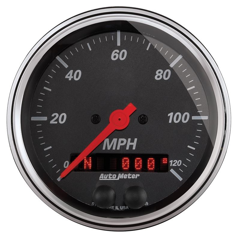 AutoMeter Designer Black 3-3/8in Electric 120MPH GPS Speedometer (1449)