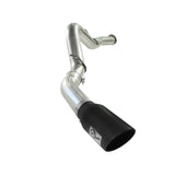 aFe Large Bore-HD 5 IN 409 Stainless Steel DPF-Back Exhaust System w/Black Tip (49-44040-B)