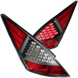 ANZO USA 2003-2005 Nissan 350Z LED Taillights Black (321099)