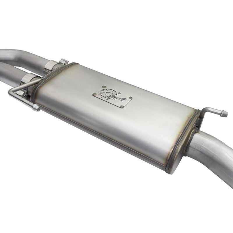 aFe Rebel Series 3 IN to 2-1/2 IN 409 Stainless Steel Cat-Back Exhaust w/Black Tip (49-43079-B)