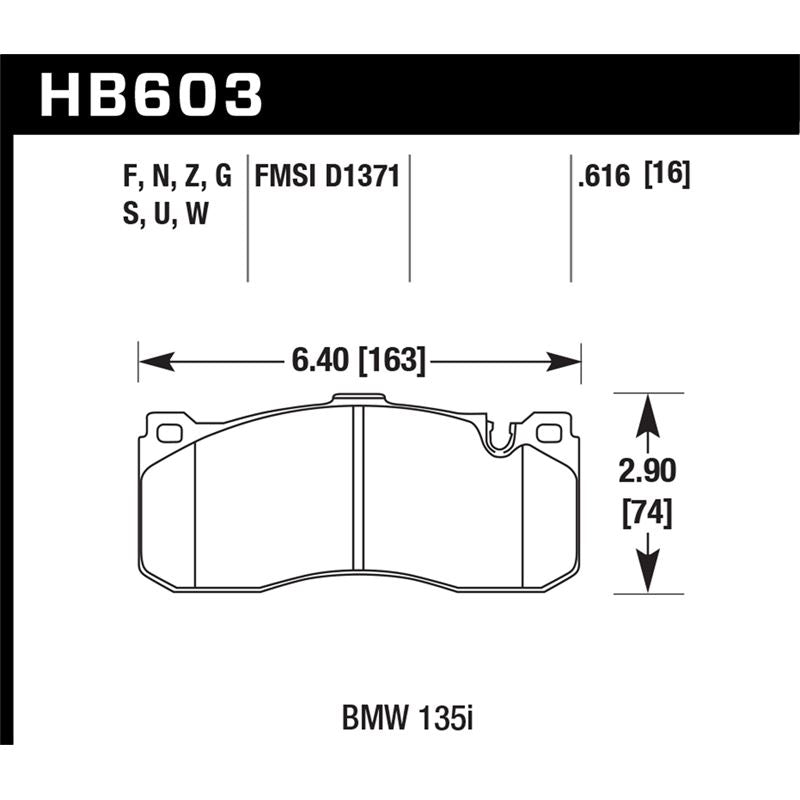 Hawk Performance HP Plus Brake Pads (HB603N.616)