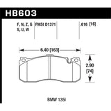 Hawk Performance HP Plus Brake Pads (HB603N.616)