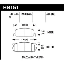 Load image into Gallery viewer, Hawk Performance Black Brake Pads (HB151M.505)