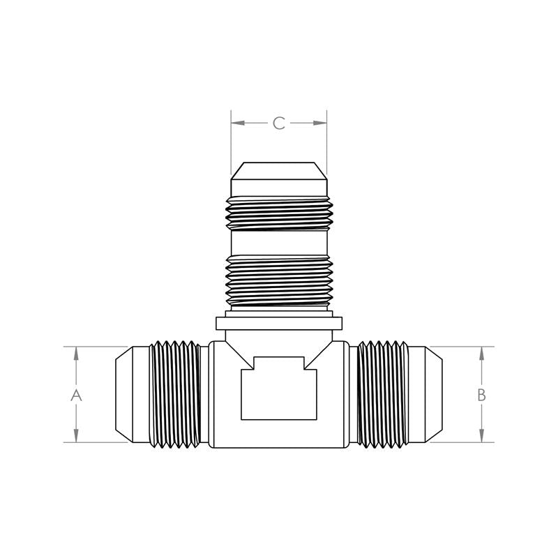 HPS Male AN Bulkhead Tee Adapter (AN834-10)