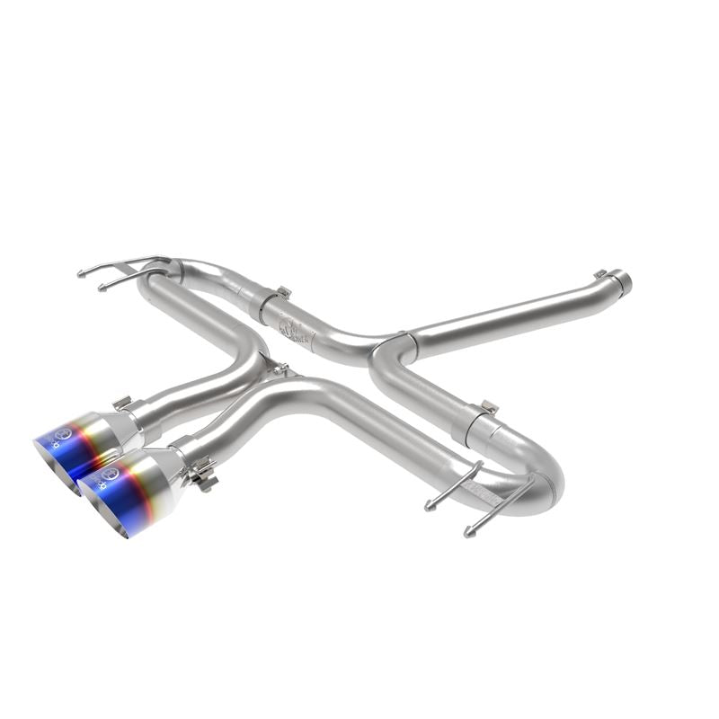 Takeda 2-1/2 IN 304 Stainless Steel Axle-Back Exhaust System w/ Blue Flame Tips (49-36625-L)