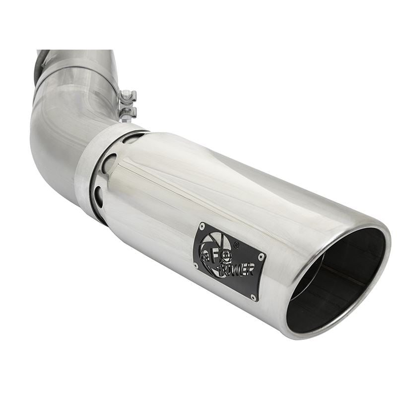 aFe ATLAS 4 IN Aluminized Steel DPF-Back Exhaust System w/ Polished Tip (49-04085-P)