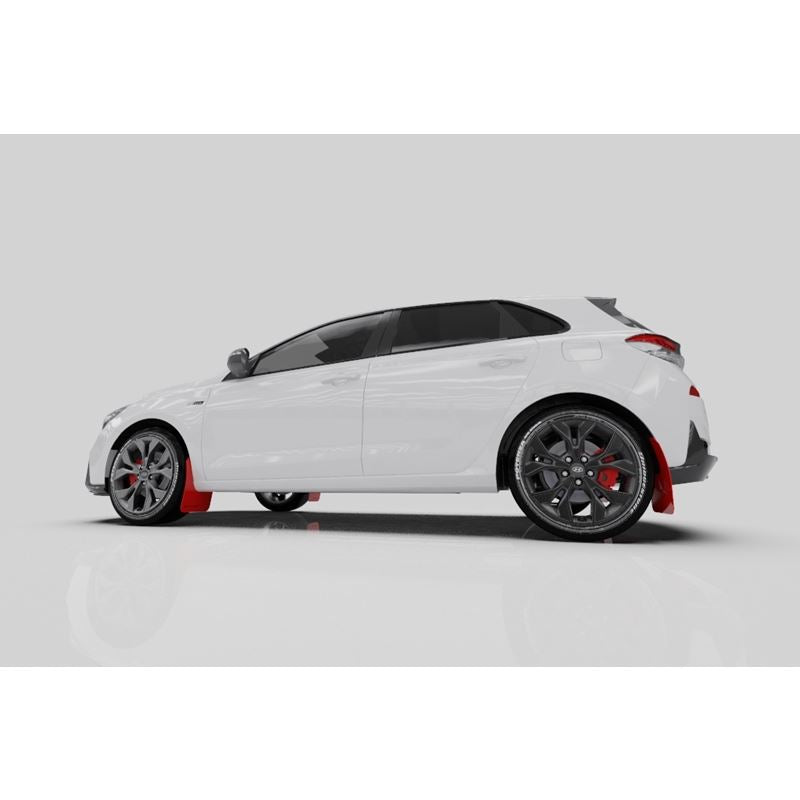 Rally Armor Red Mud Flap/Black Logo for 2019-2020 Hyundai Elantra GT (MF59-UR-RD/BLK)