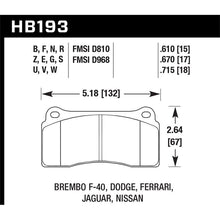 Load image into Gallery viewer, Hawk Performance Performance Ceramic Brake Pads (HB193Z.670)