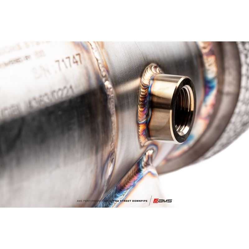 AMS Toyota GR Supra Street Downpipe w/ EPA-verified Ultra High Flow GESI Cat (AMS.38.05.0001-2)