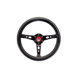 Sparco Targa 350 Racing Steering Wheel, Black Leather (015TARGA350PLNR)