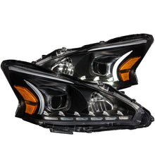 Load image into Gallery viewer, ANZO USA 2013-2014 Nissan Altima Projector Headlights w/ Plank Style Design Black (121500)