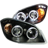 ANZO USA 2005-2010 Chevrolet Cobalt Projector Headlights w/ Halo Black w/ LED (121344)