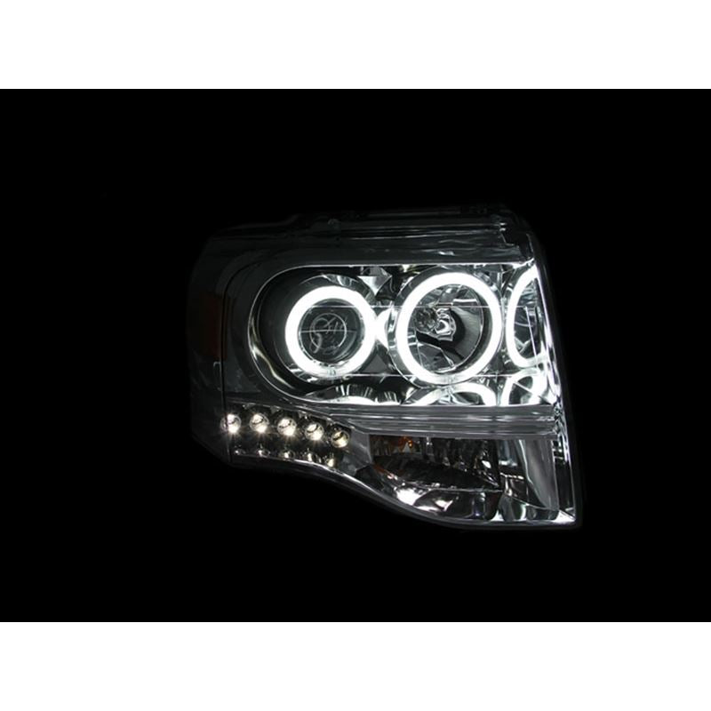 ANZO USA 2007-2014 Ford Expedition Projector Headlights Chrome (111114)