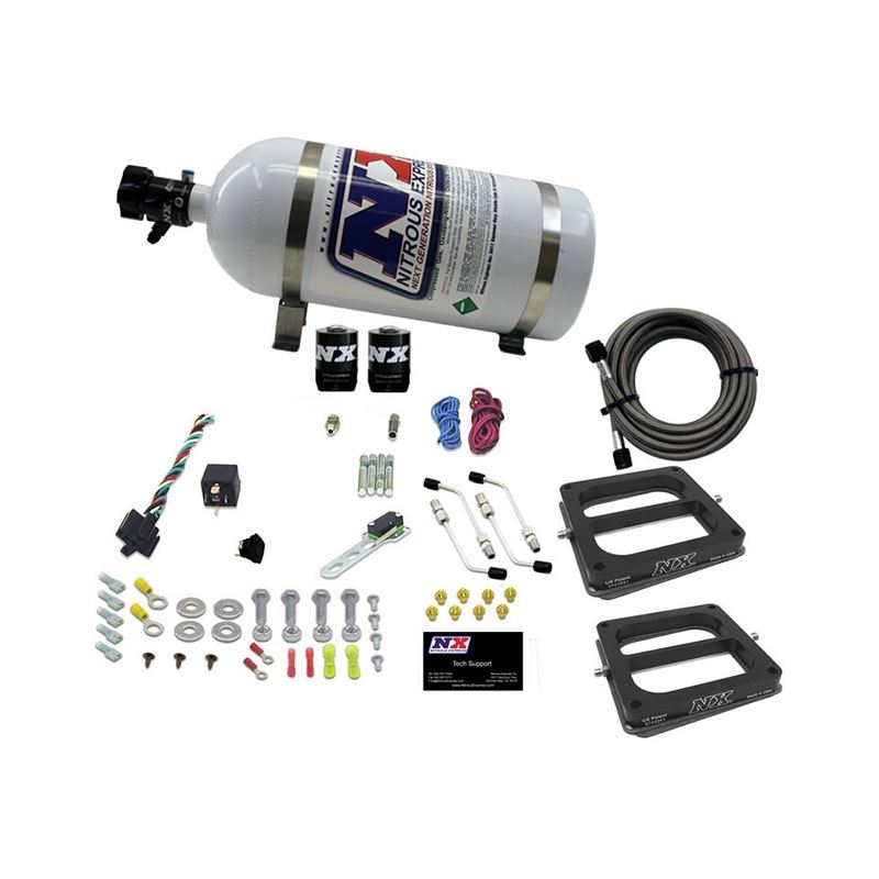 Nitrous Express Dual Dom/Gas Nitrous Kit (100-500HP) w/10lb Bottle (50270-10)