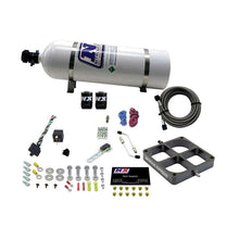 Load image into Gallery viewer, Nitrous Express Single Entry Crossbar 8500 Based Throttle Body Nitrous Kit w/15lb Bottle (63980-15)