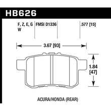Load image into Gallery viewer, Hawk Performance Performance Ceramic Brake Pads (HB626Z.577)