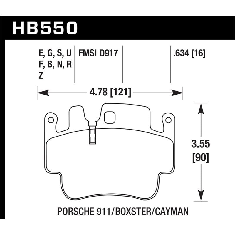 Hawk Performance ER-1 Disc Brake Pad (HB550D.634)