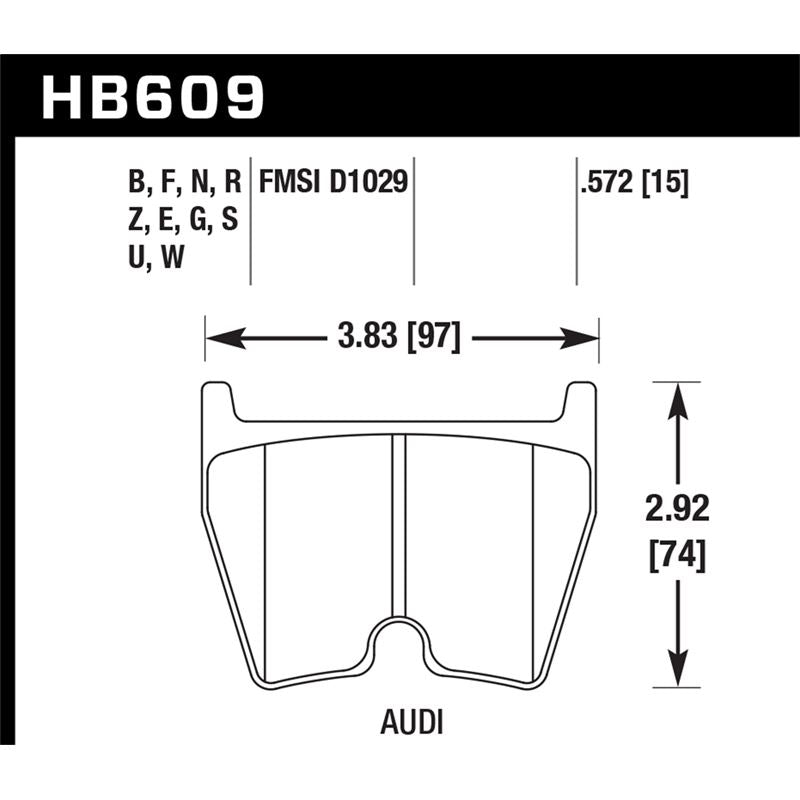 Hawk Performance Performance Ceramic Brake Pads (HB609Z.572)