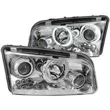 Load image into Gallery viewer, ANZO USA 2006-2010 Dodge Charger Projector Headlights w/ Halo Chrome (121382)