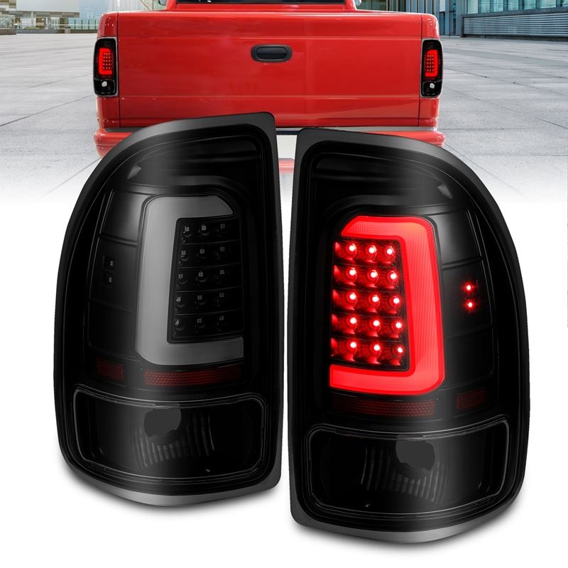 ANZO USA Tail Light Assembly, LED, Smoke Lens, Black Housing, Pair, (311348)