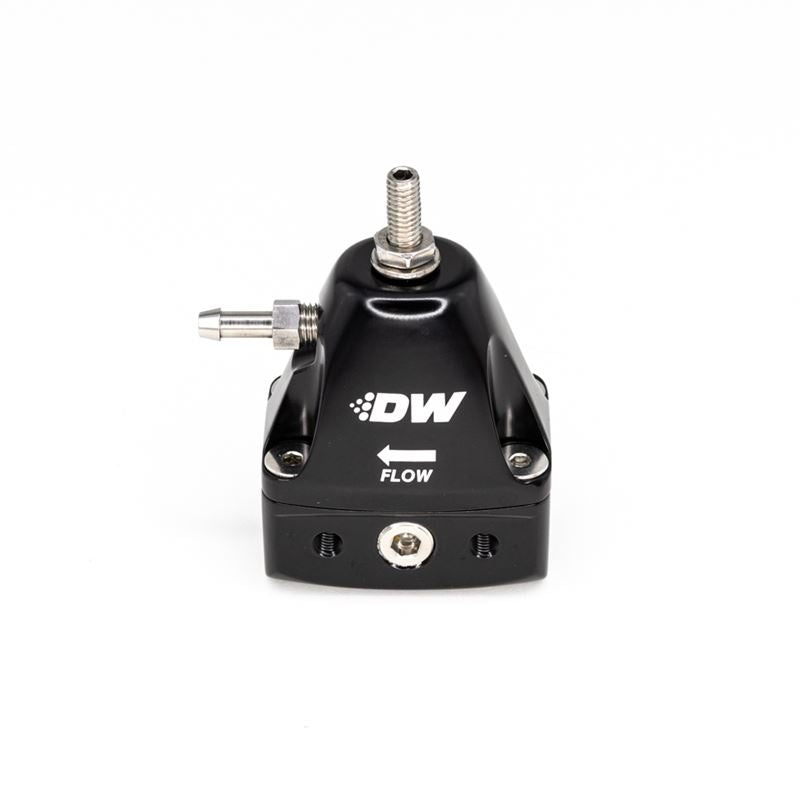 Deatschwerks DWR1000iL in-line adjustable fuel pressure regulator, universal fitment - black (6-1001-FRB)