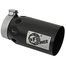 Load image into Gallery viewer, aFe Rebel XD Series 409 Stainless Steel Clamp-on Exhaust Tip Black Right Side Exit (49T40501-B10)