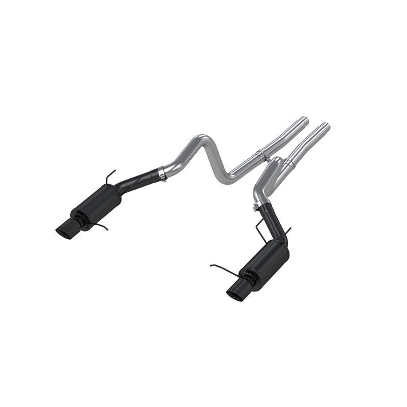 MBRP Exhaust 3in. Cat Back Dual Split Rear Street Version 4in. tips Black (S7258BLK)