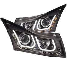 Load image into Gallery viewer, ANZO USA 2011-2015 Chevrolet Cruze Projector Headlights w/ U-Bar Black (121462)