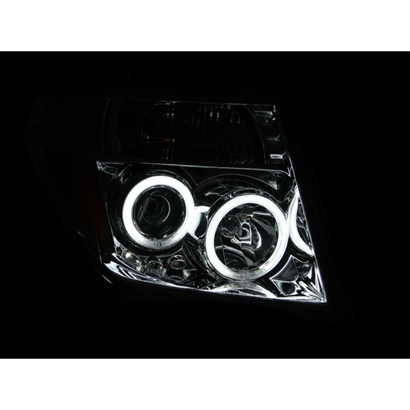 ANZO USA 2005-2008 Nissan Frontier Projector Headlights w/ Halo Chrome (111112)