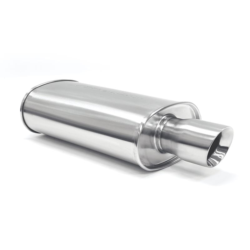 Blox Racing 2.25in Stainless Steel SL Sport Muffler w/Double Wall Slant Cut Tip Matte (BXEX-00300-DWT)