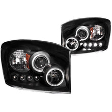 Load image into Gallery viewer, ANZO USA 2006-2008 Dodge Ram 1500 Projector Headlights w/ Halo Black (111209)